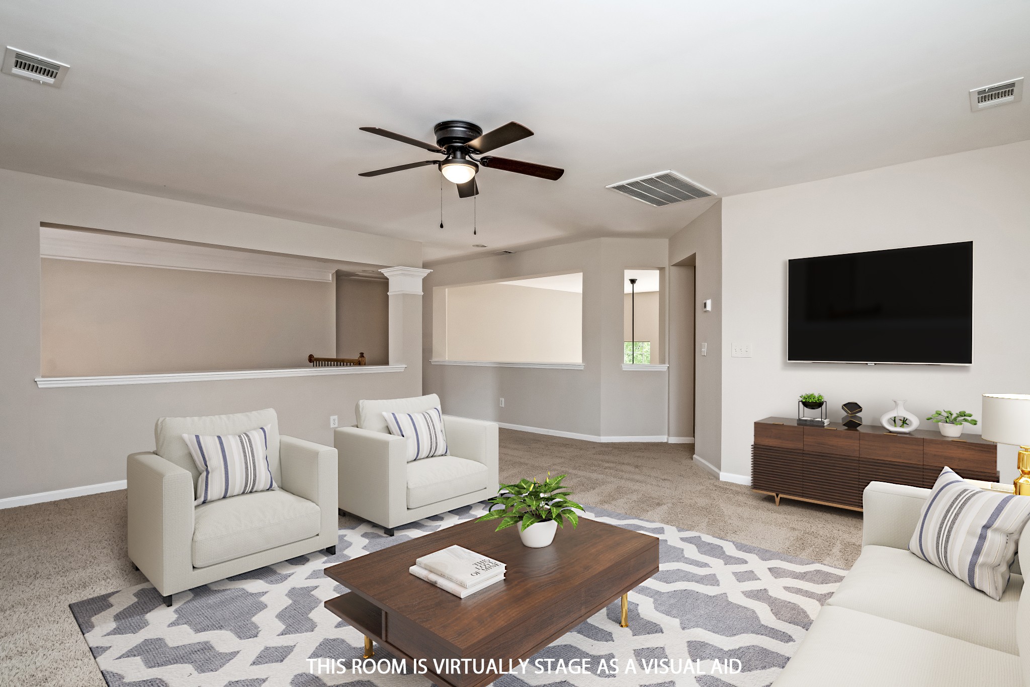 1508 Simpson Court Nashville, TN 37211 - Photo 23 of 41 a living room with furniture and a flat screen tv