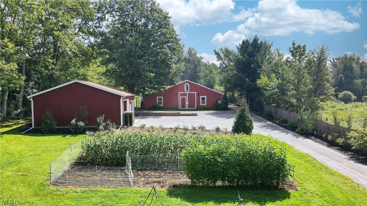 6171 Beach Road Wadsworth, OH 44281 - Photo 25 of 35 Ariel shot of garden and detached garage/party barn