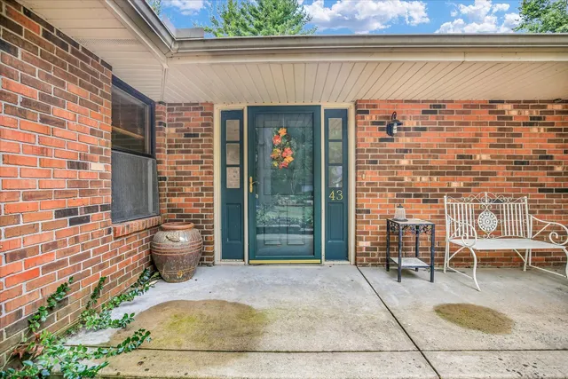 a view of outdoor seating space
