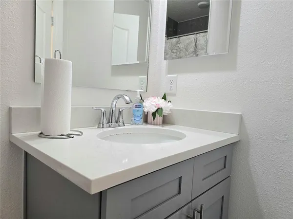 a close view of sink cabinets