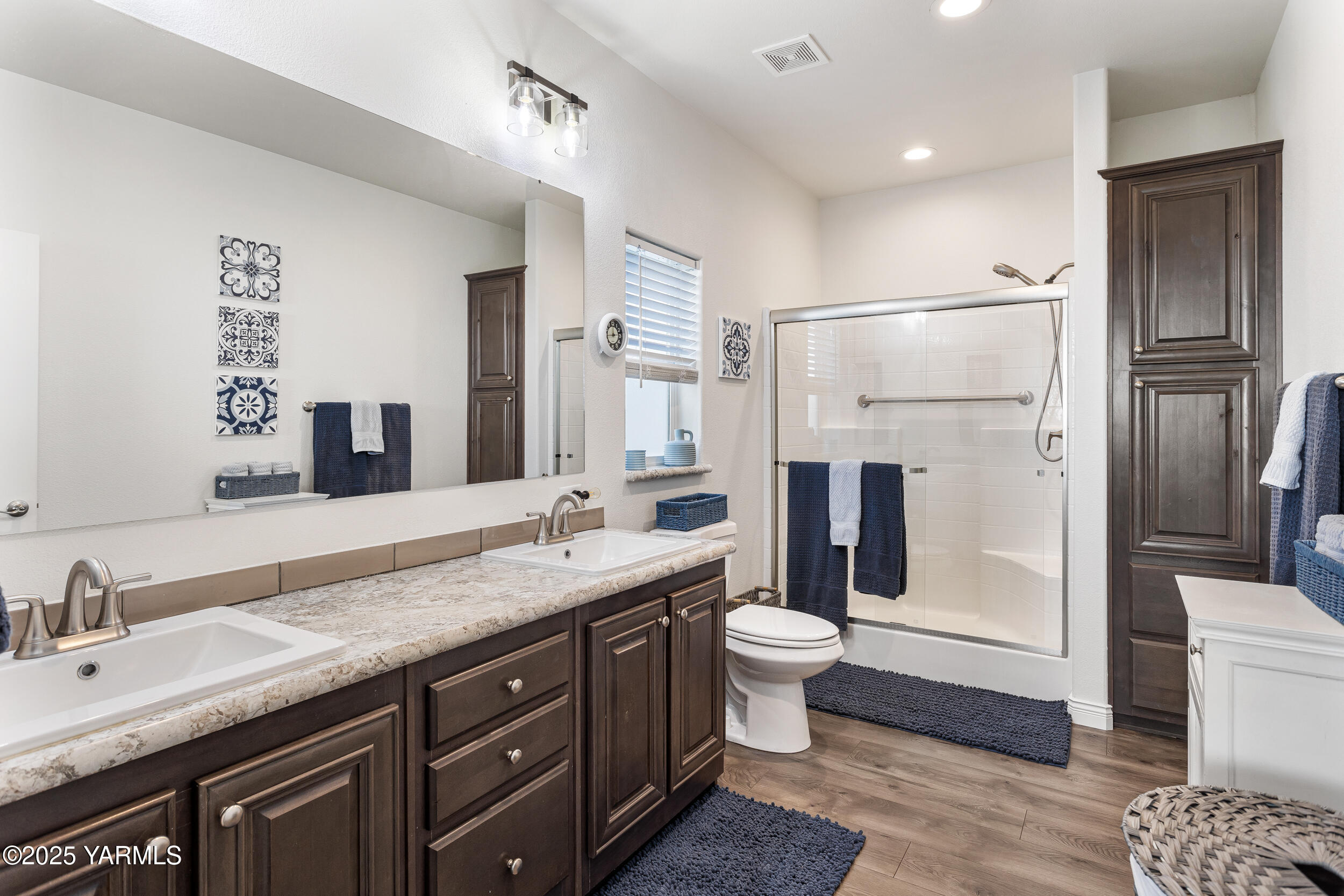 200 Bridle Way, Unit 177 Yakima, WA 98901 - Photo 23 of 37 a spacious bathroom with a granite countertop sink toilet and shower