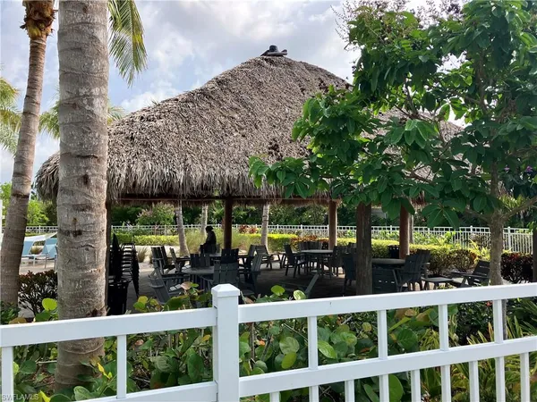 a front view of a building with street view