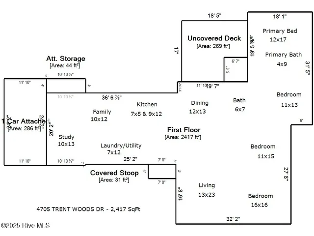 $485,000 | 4705 Trent Woods Drive, Trent Woods, NC 28562