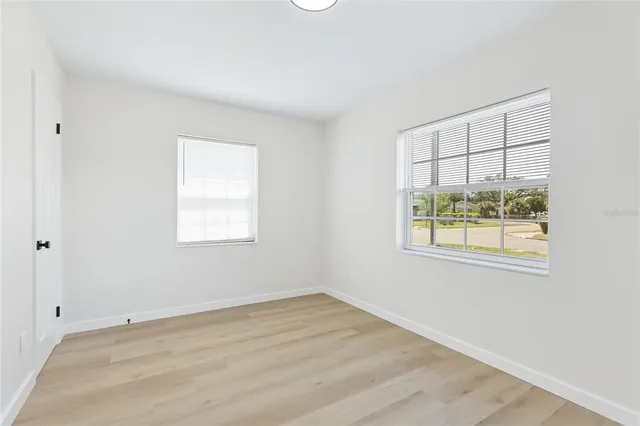 an empty room with a window