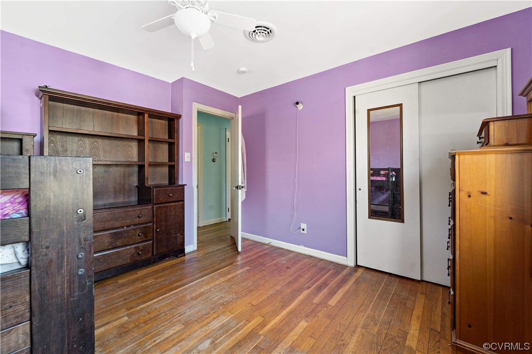 11533 Rolling Brook Road Chester, VA 23831 - Photo 21 of 30 a view of kitchen with refrigerator and wooden floor