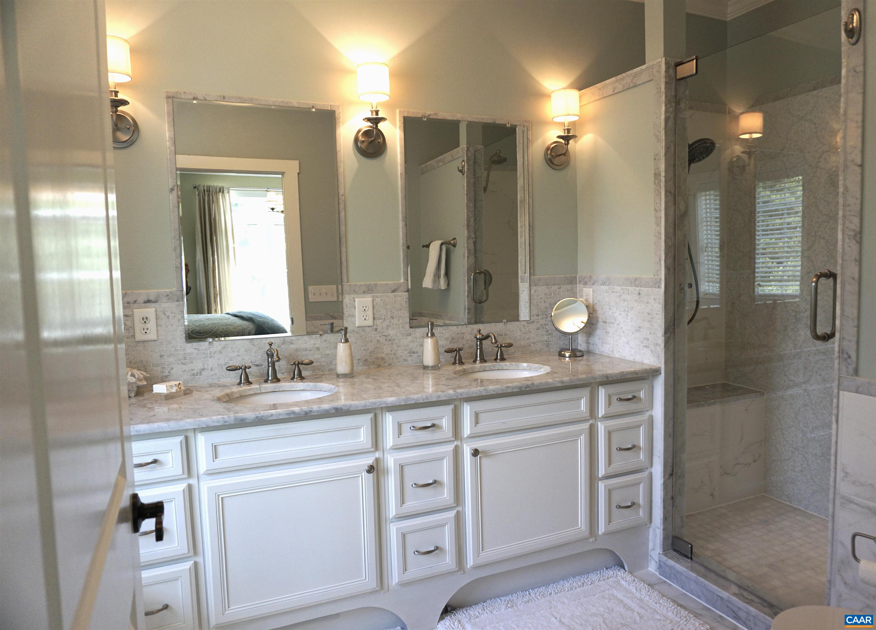 266 Ridgeview Drive Ruckersville, VA 22968 - Photo 13 of 20 a bathroom with a granite countertop sink mirror and double