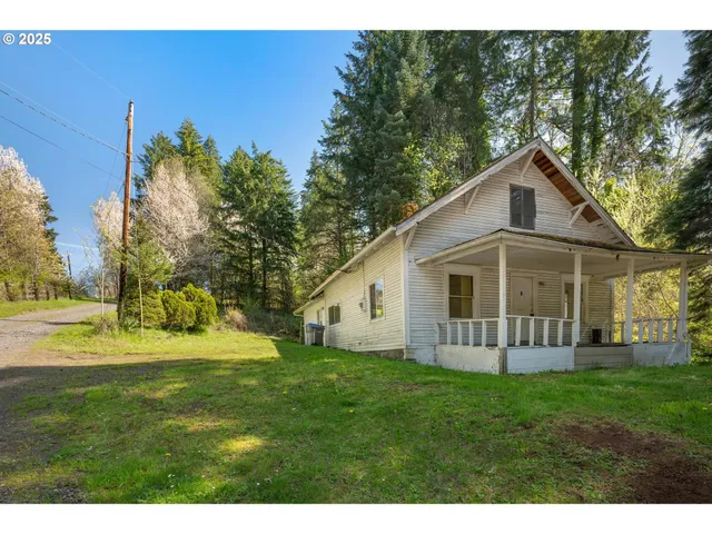a view of a lake with a house