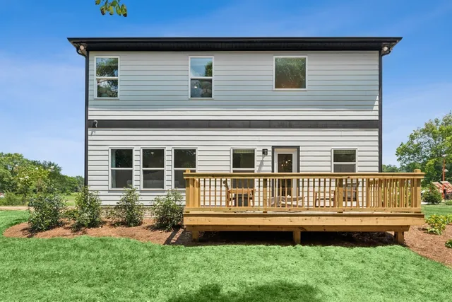 a house view with a garden space