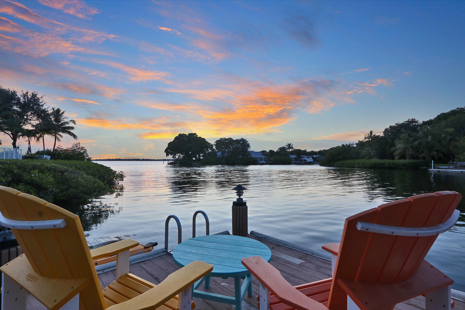 1304 Peninsular Road Jupiter, FL 33469 - Photo 59 of 67 a lake view with a seating space and a lake view