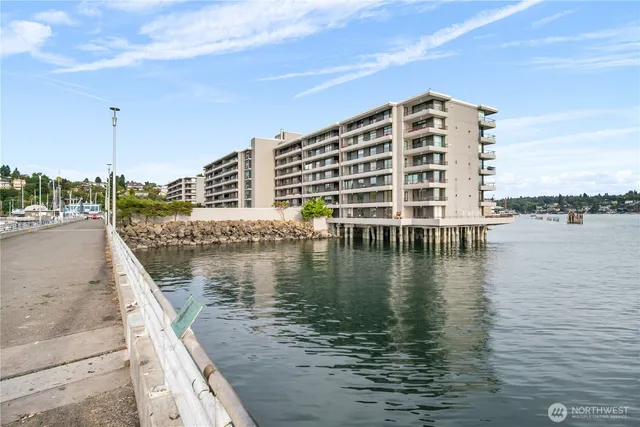 a view of a patio with swimming pool