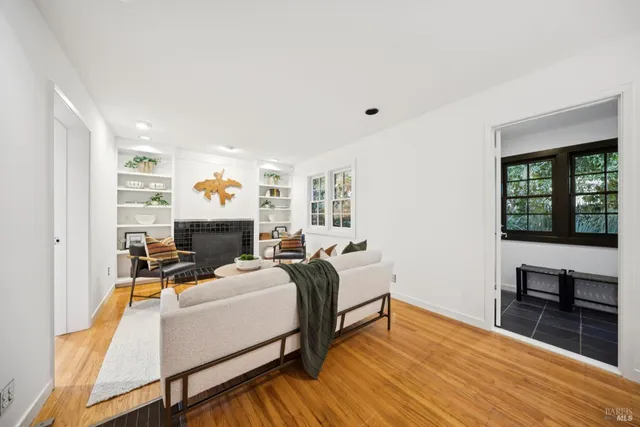 a front view of house with a yard