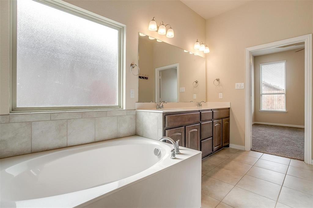 205 Mineral Point Drive Aledo, TX 76008 - Photo 18 of 38 a spacious bathroom with a tub sink and mirror