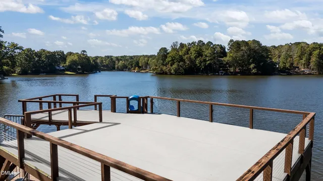 a view of a lake from a balcony