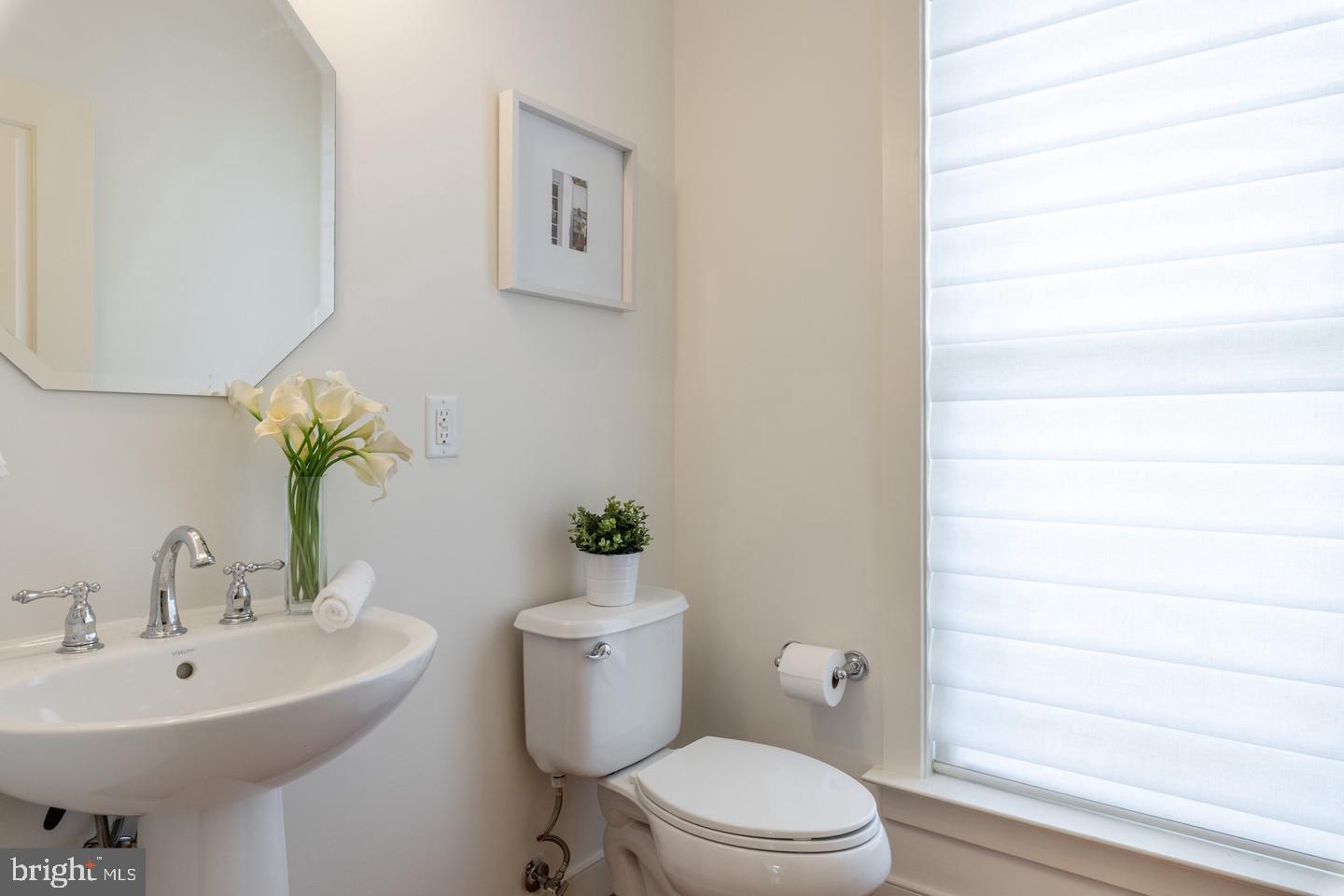 330 L Street Southeast Washington, DC 20003 - Photo 4 of 17 a bathroom with a sink a toilet and mirror