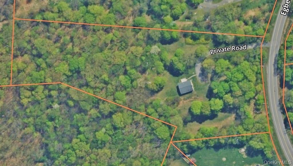 72 Egbertson Road Campbell Hall, NY 10916 - Photo 39 of 45 Drone photo showing lot outline (private road listed is the driveway)