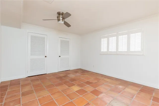 a view of a terrace with trees