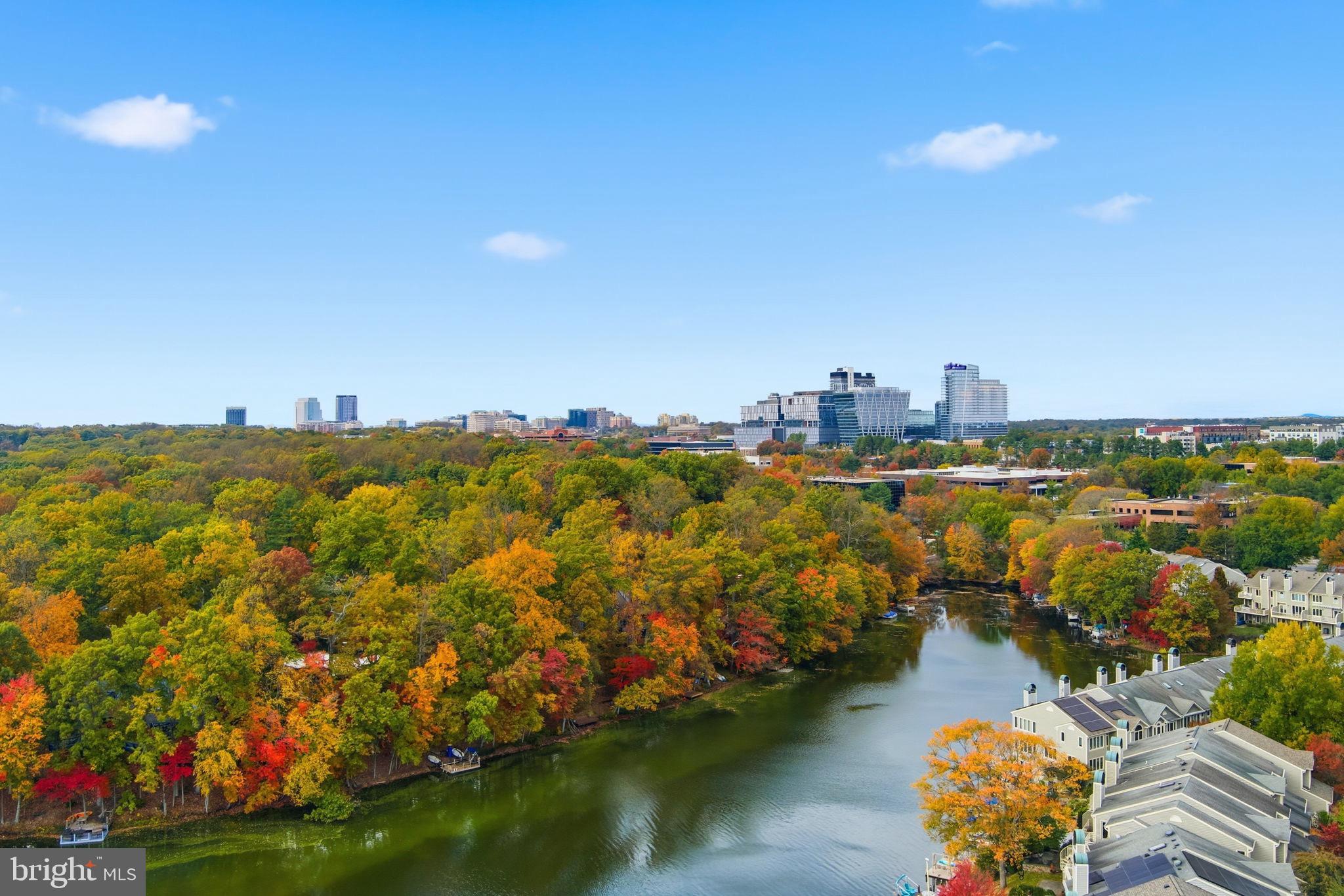 11309 Gatesborough Lane Reston, VA 20191 - Photo 64 of 85 a view of a lake with a city