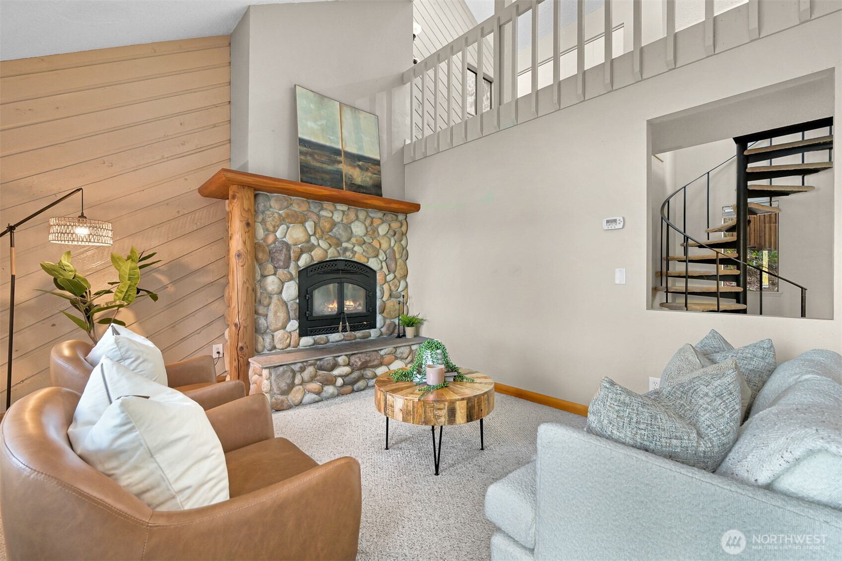 2550 Lake Whatcom Boulevard Bellingham, WA 98229 - Photo 13 of 38 a living room with furniture and a fireplace