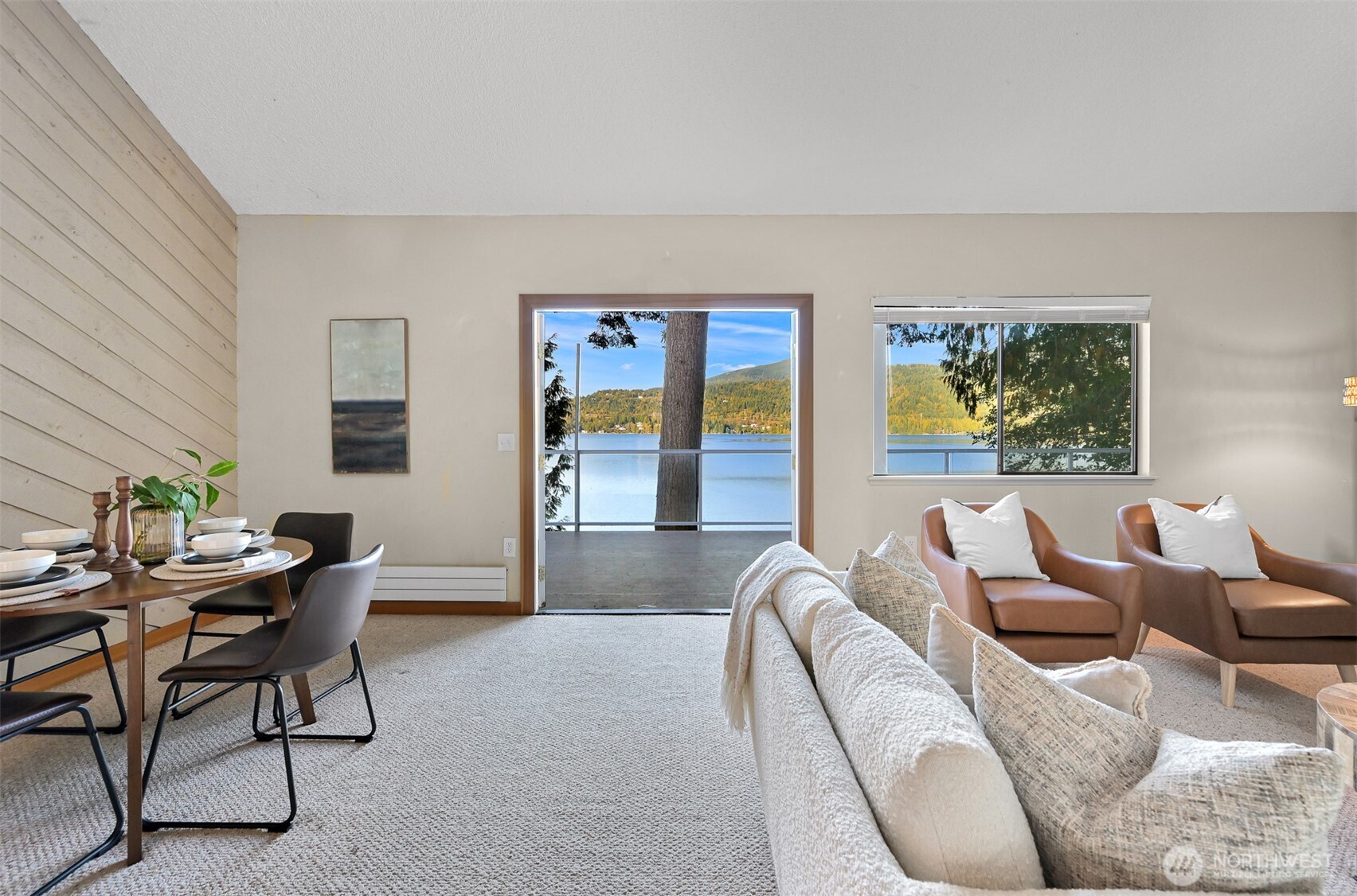 2550 Lake Whatcom Boulevard Bellingham, WA 98229 - Photo 15 of 38 a living room with furniture and a large window