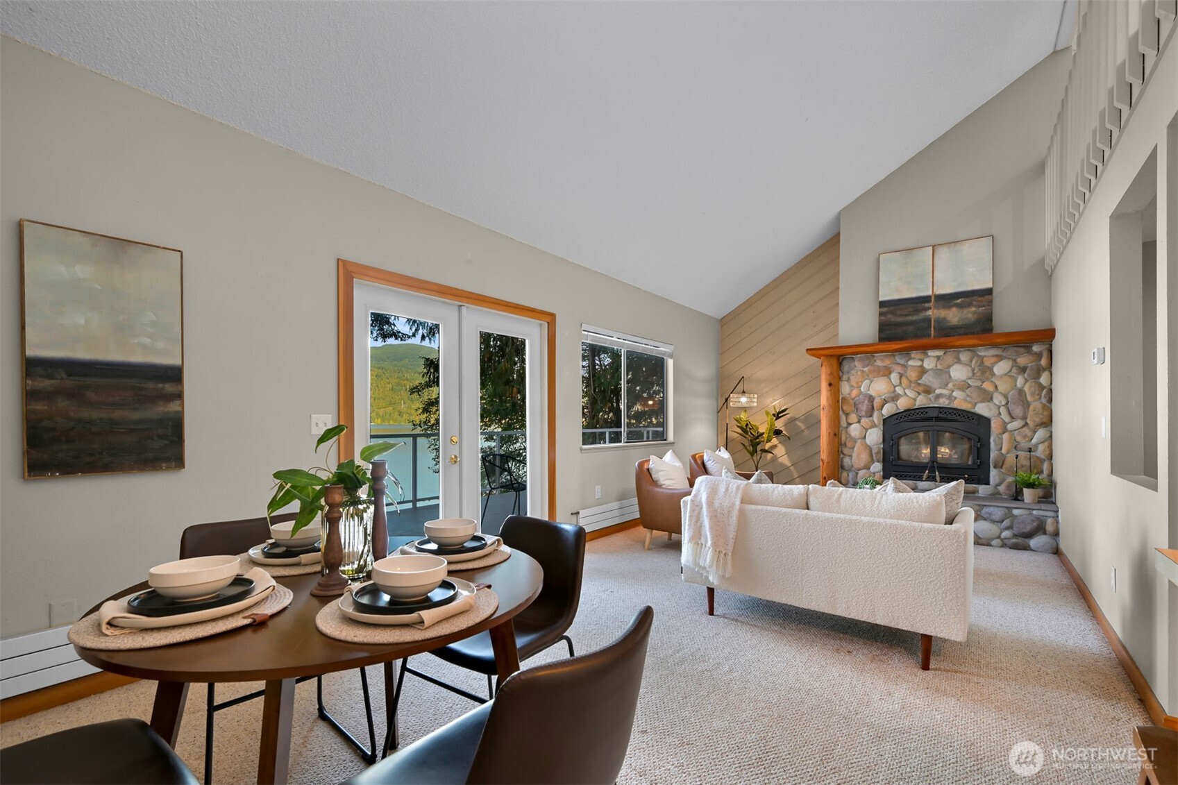 2550 Lake Whatcom Boulevard Bellingham, WA 98229 - Photo 5 of 38 a living room with furniture and a fireplace
