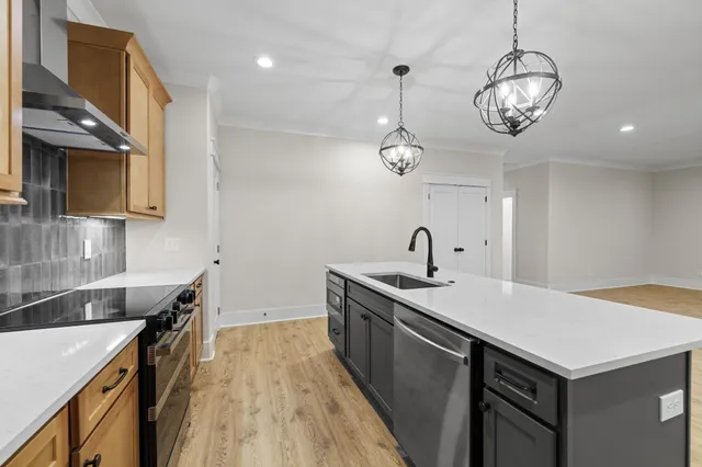 a view of room with walk in closet with empty racks