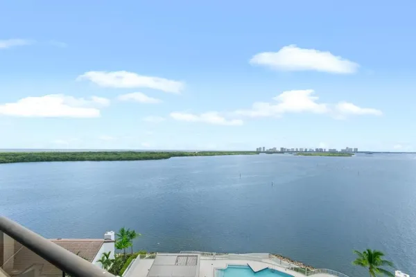 a view of outside space and a lake view