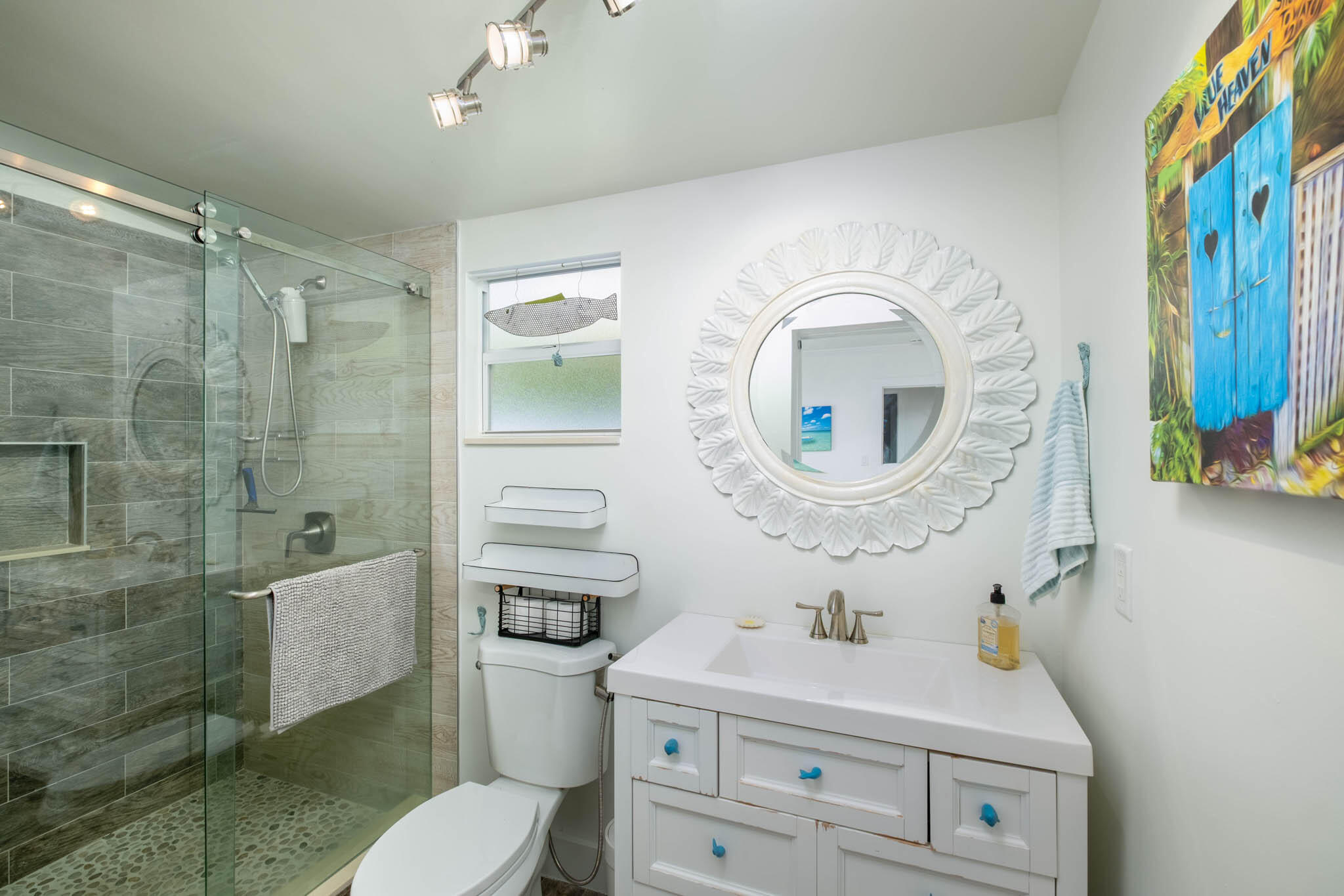 181 Ocean View Drive Key Largo, FL 33037 - Photo 38 of 52 a bathroom with a sink a toilet and shower