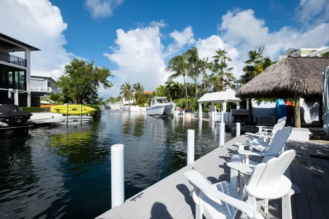 an aerial view of a backyard
