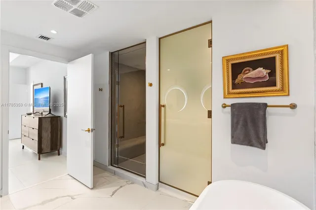 a view of a city with tall buildings