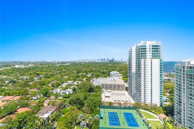 a view of city and ocean