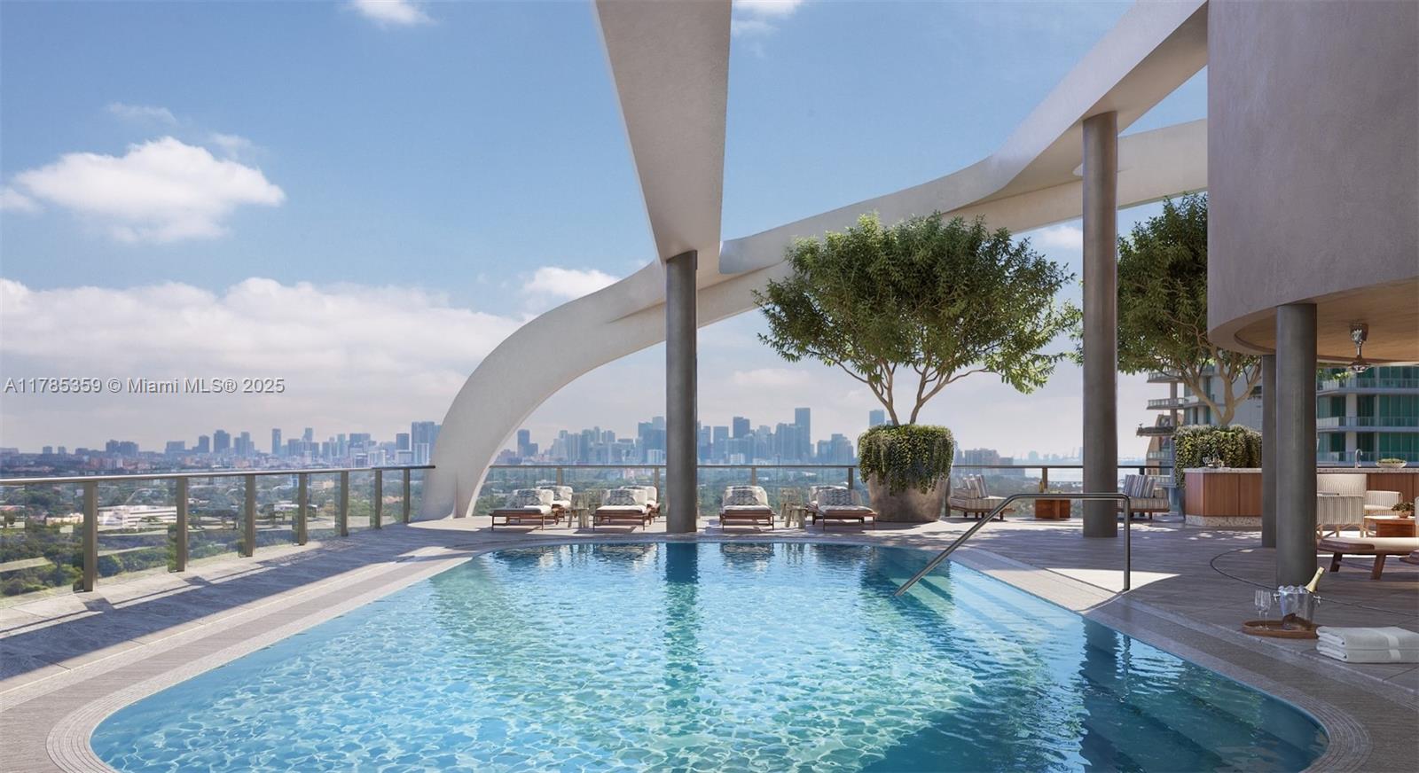 2678 Tigertail Avenue, Unit PH4 Miami, FL 33133 - Photo 49 of 75 a view of a swimming pool with a patio