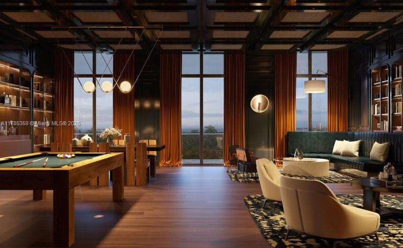 2678 Tigertail Avenue, Unit PH4 Miami, FL 33133 - Photo 51 of 75 a living room with furniture a piano and a fireplace