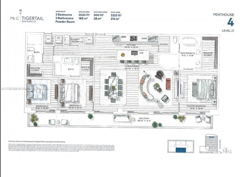 2678 Tigertail Avenue, Unit PH4 Miami, FL 33133 - Photo 75 of 75 a black and white photo of a living room