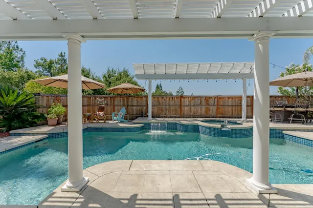 a view of a porch with a yard