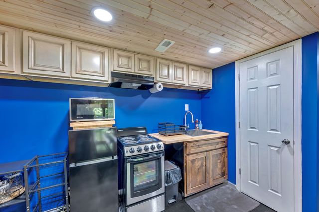 a view of a lush green forest