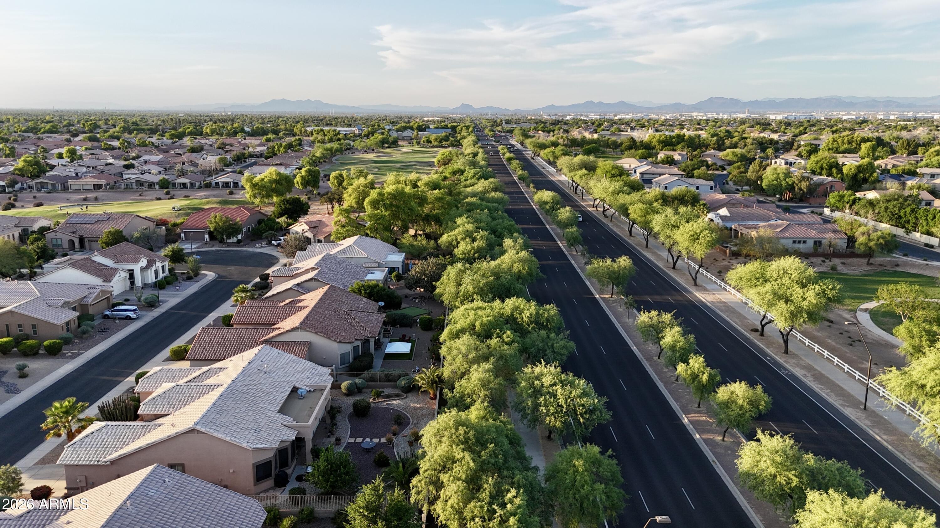 5090 South Ranger Trail Gilbert, AZ 85298 - Photo 40 of 50 an aerial view of residential houses with outdoor space