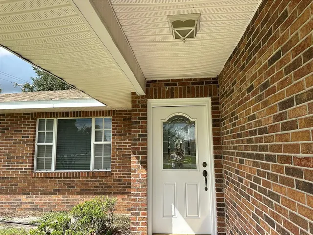 a view of front door of house