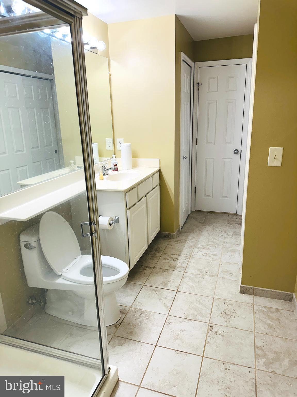115 Timberbrook Lane, Unit 102 Gaithersburg, MD 20878 - Photo 18 of 20 a bathroom with a sink a toilet and a mirror