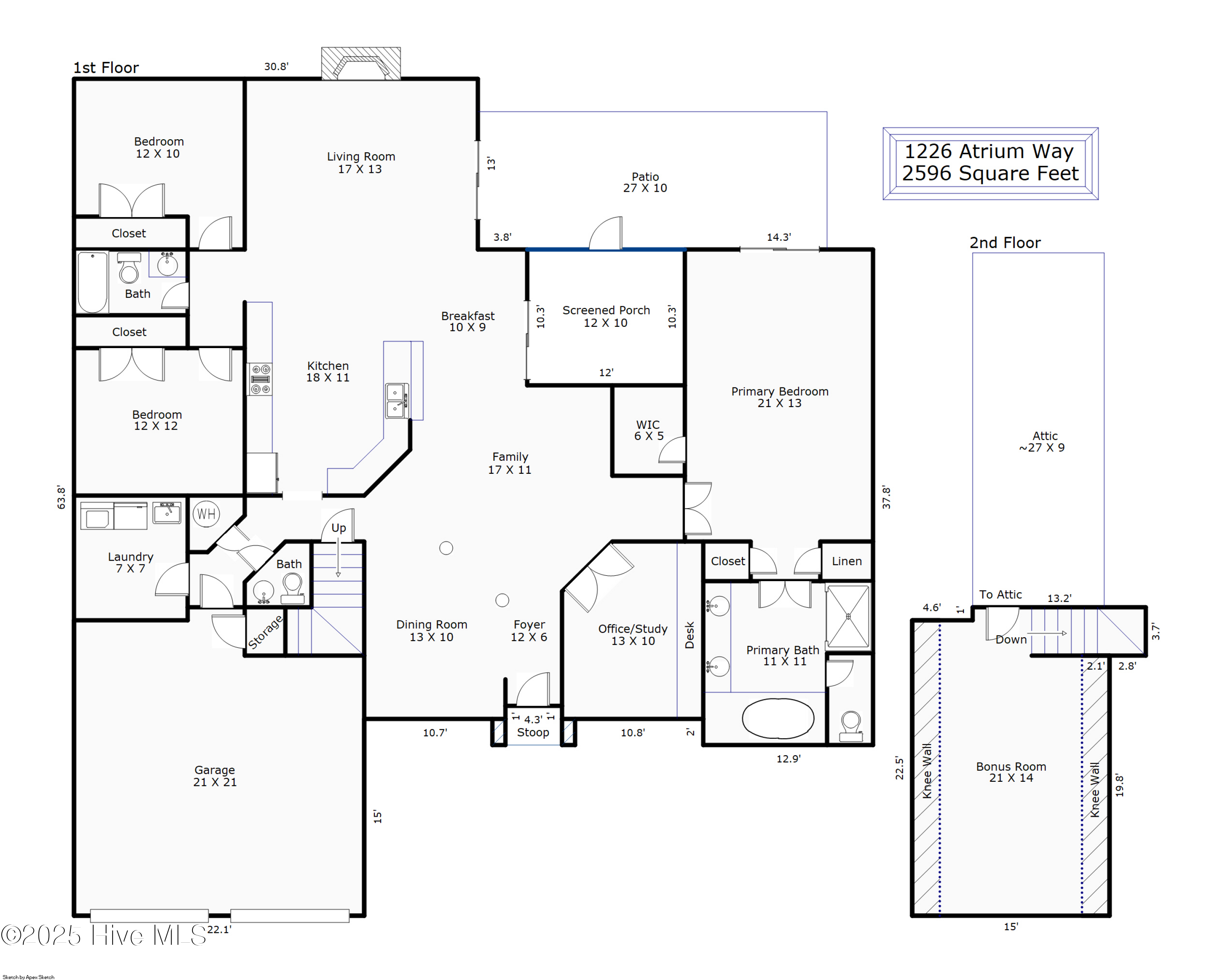 1226 Atrium Way Leland, NC 28451 - Photo 62 of 62 Floor Plan 1226 Atrium Way