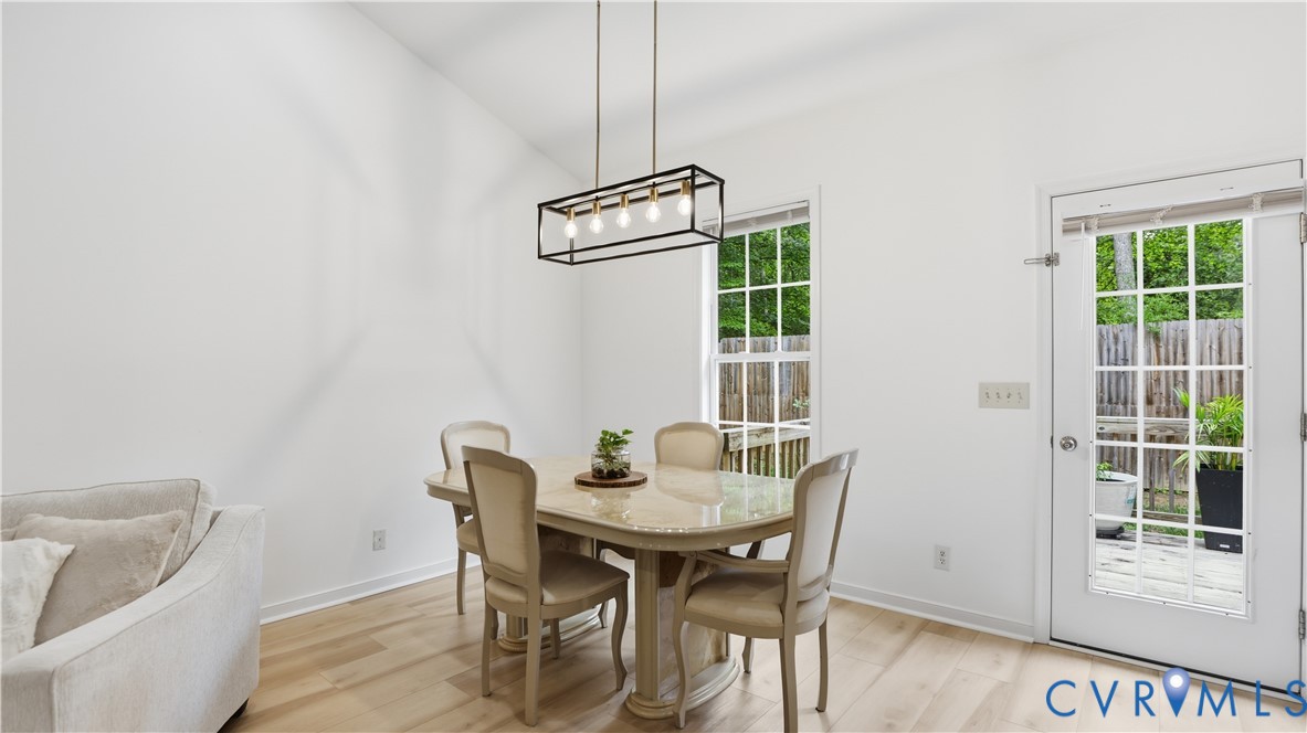 2406 Emanuel Church Road Powhatan, VA 23139 - Photo 11 of 48 Dining area with light wood-finish flooring, vault