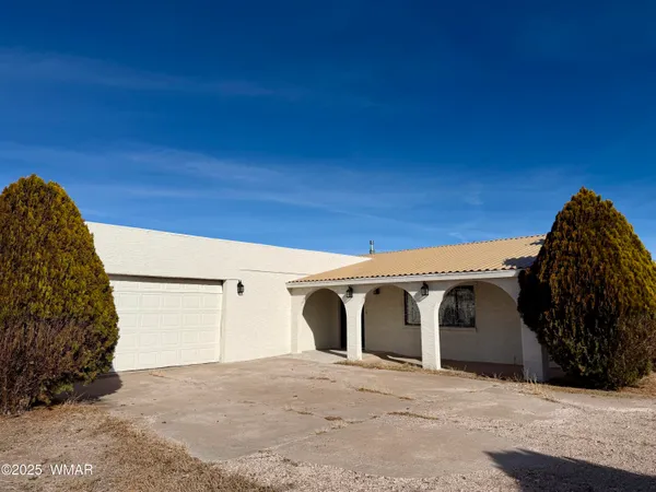 a front view of a house with a garage