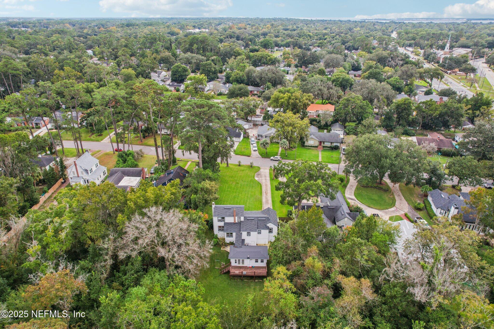1605 Lorimier Road Jacksonville, FL 32207 - Photo 14 of 57 an aerial view of a city with lots of residential buildings
