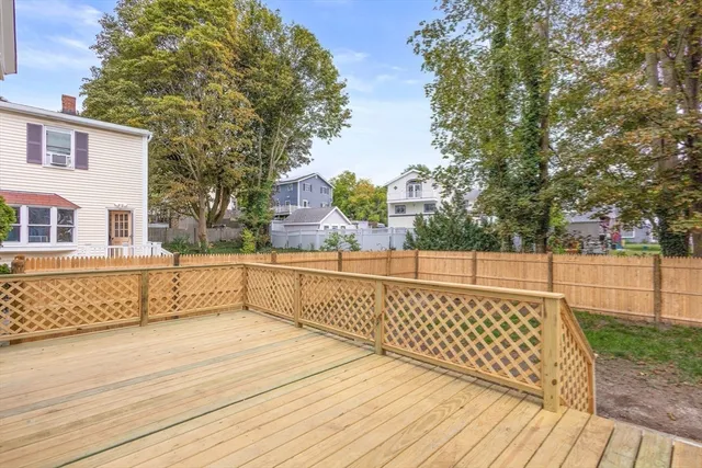 a view of terrace with yard