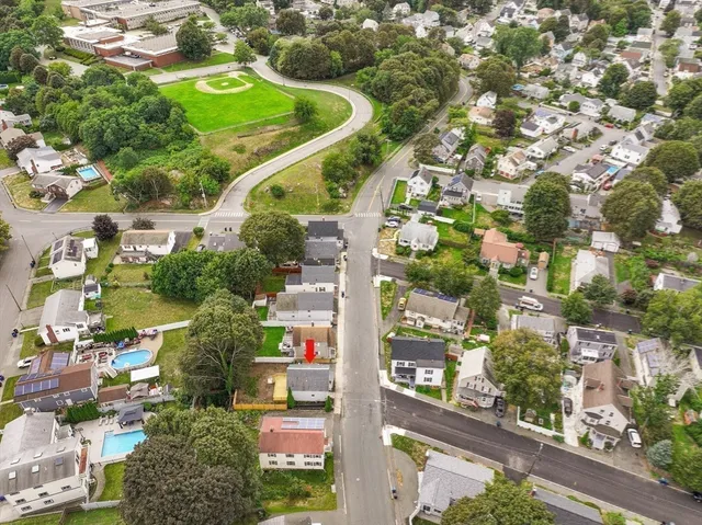 an aerial view of a city