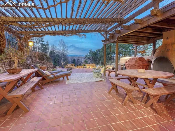 a outdoor space with patio lots of furniture