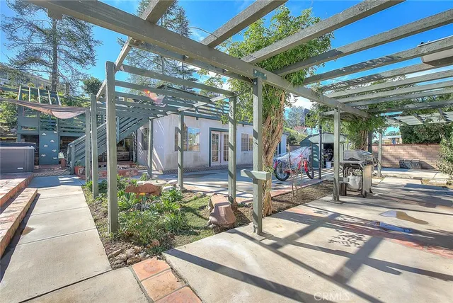 a view of a terrace with outdoor space