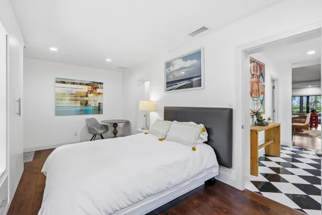 a view of a city with a lake