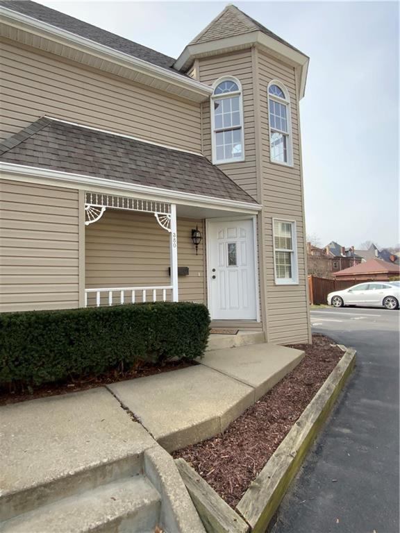 a front view of a house