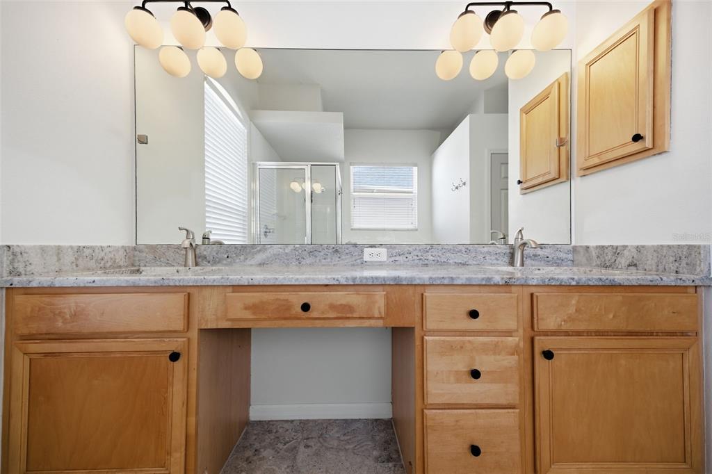 3209 Partridge Point Trail Valrico, FL 33596 - Photo 29 of 66 a bathroom with a granite countertop sink and a mirror
