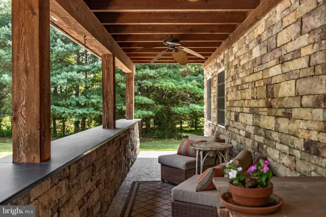 a front view of building with yard